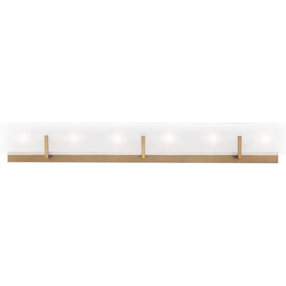 Generation Lighting 4430806-848 Syll - 6 Light Bath Vanity, Satin Brass Finish w